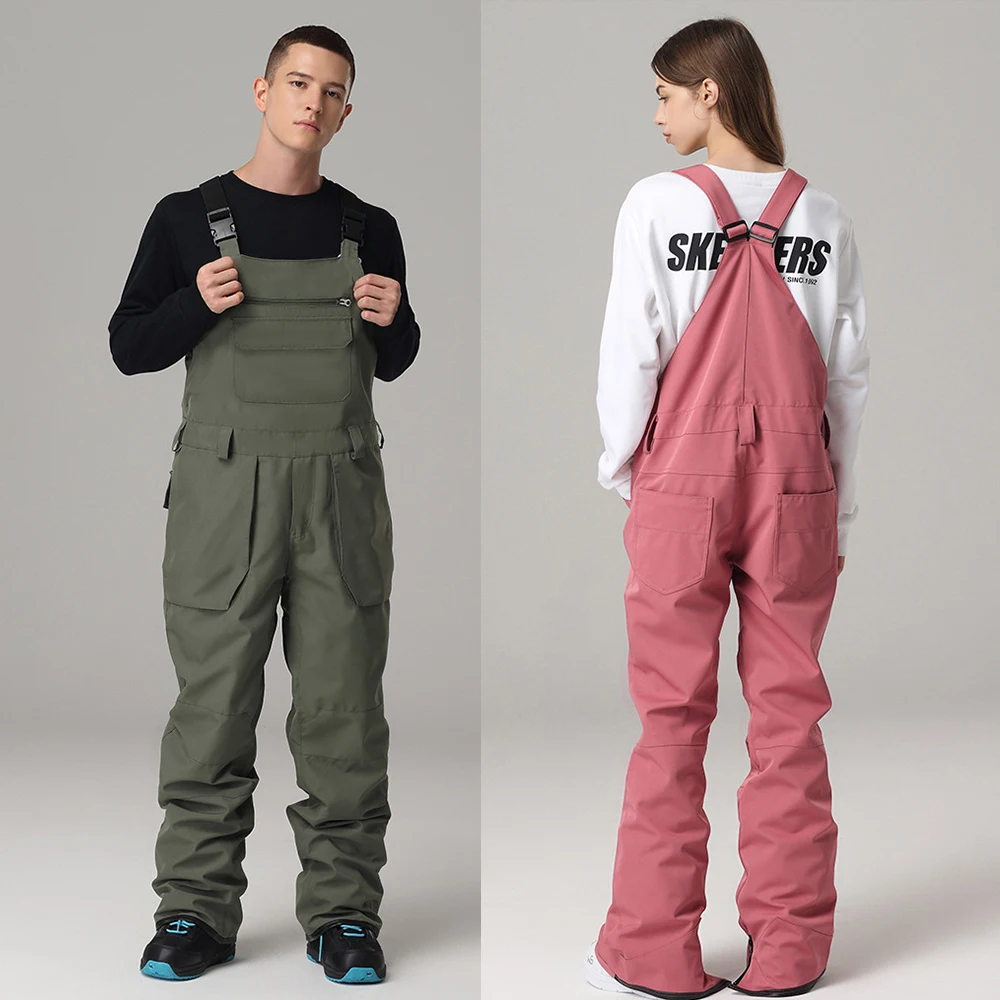 

2023 New Ski Suit Women Ski Suit Outdoor Snowboard Pants Men Overalls Siamese Ski Suit Suspenders Ski Pants Windproof Waterproof