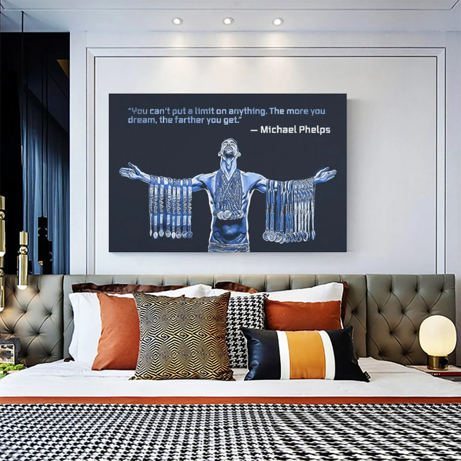

Michael Phelps Quotes Poster Poster Decorative Painting Canvas Wall Art Living Room Posters Bedroom Painting