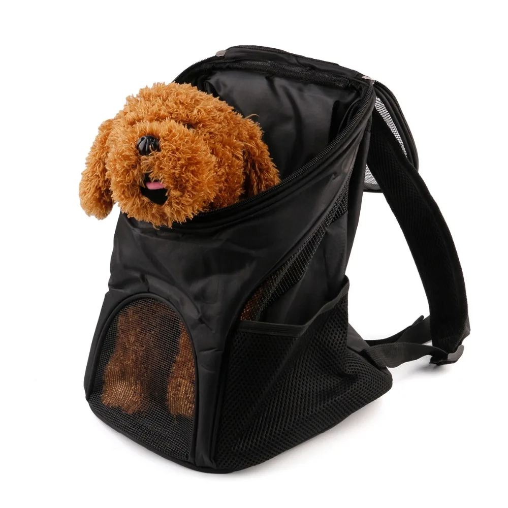 

Сумка-переноска для домашних животных, сетчатый дышащий рюкзак на двойное плечо для путешествий и прогулок с маленькими собаками