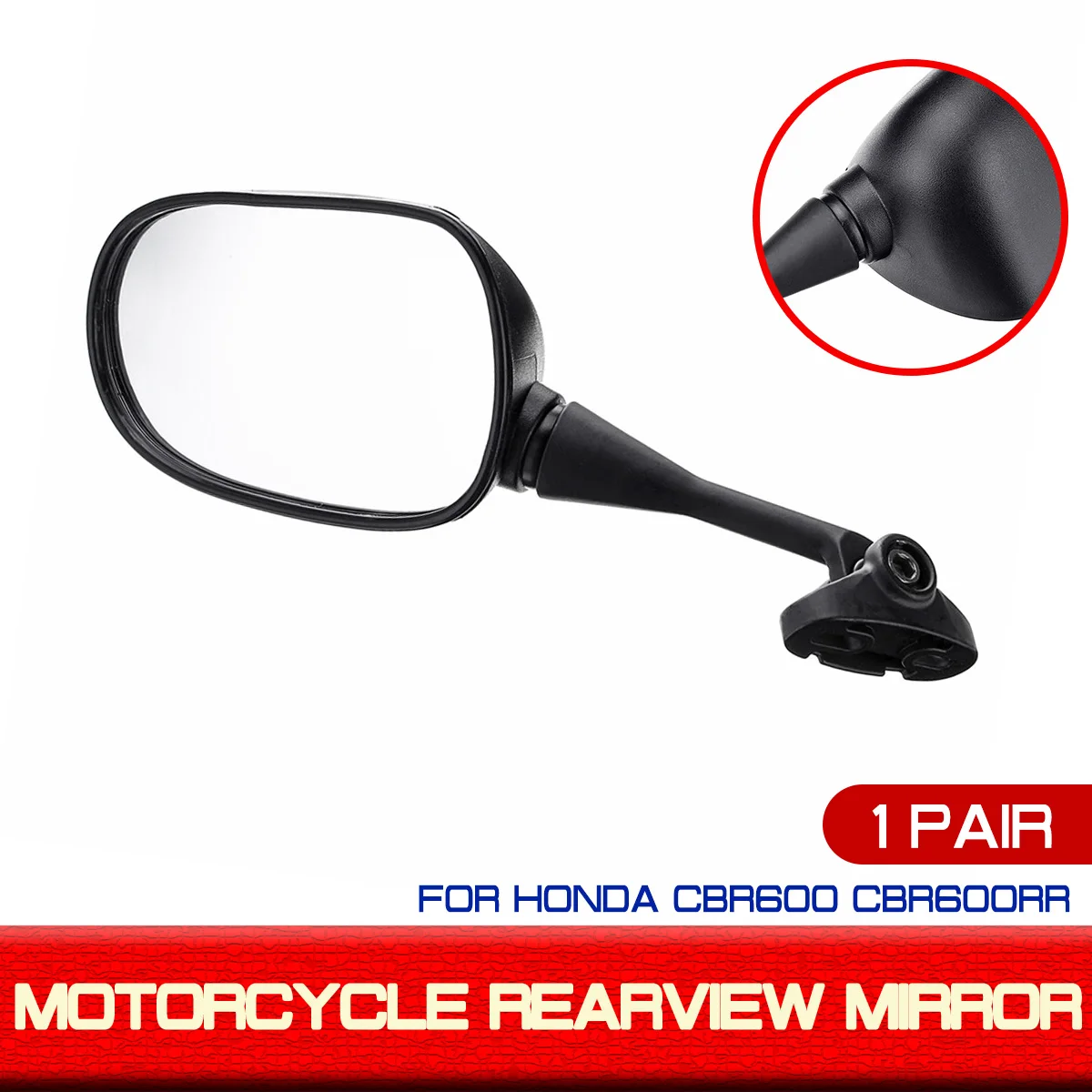 

1pair 18mm Motorcycle Rearview Rear View Mirrors For Honda CBR600 CBR600RR CBR1000 CBR1000RR Glass Back Side Mirror Right Left