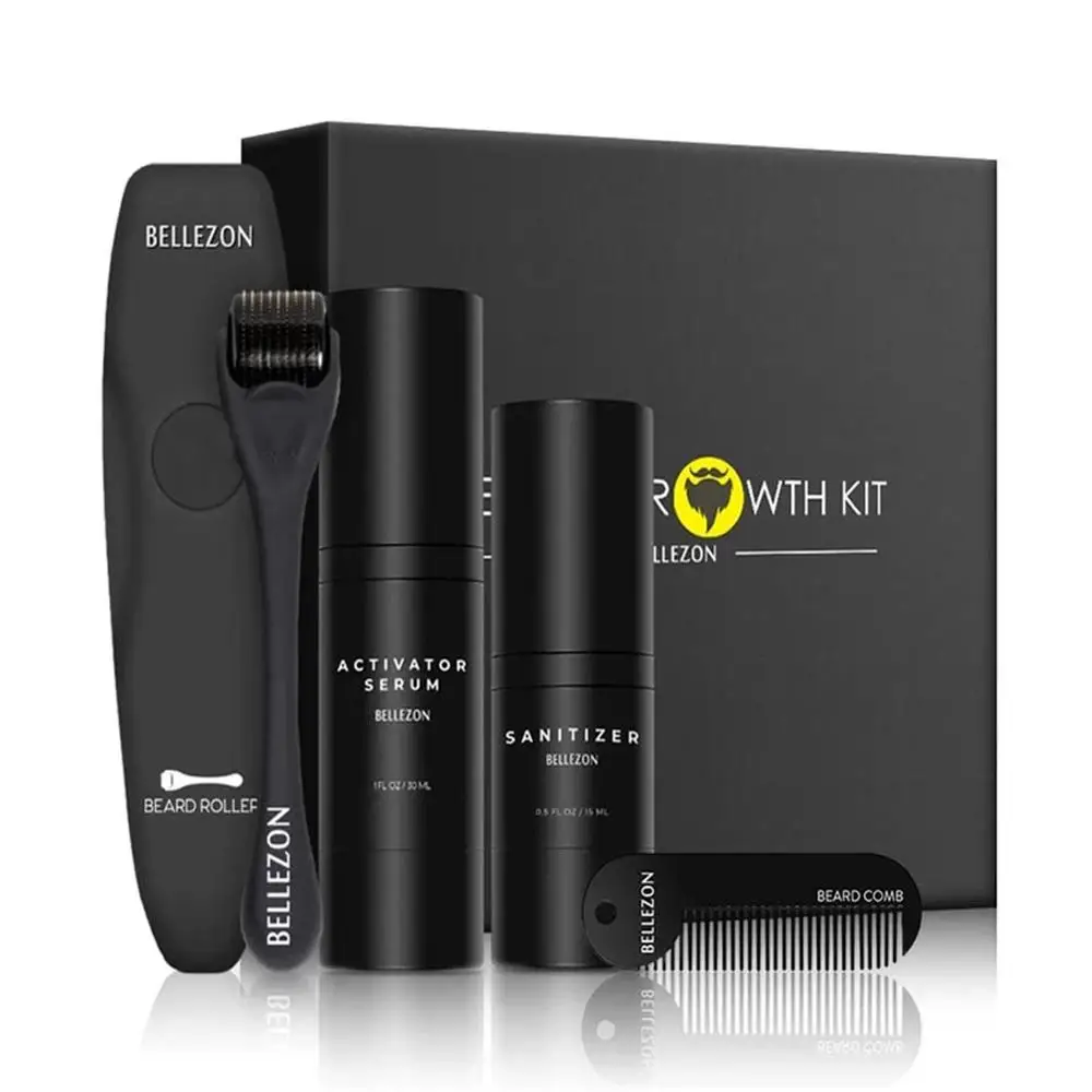 Bellezon 4Pcs/set Beard Growth Kit