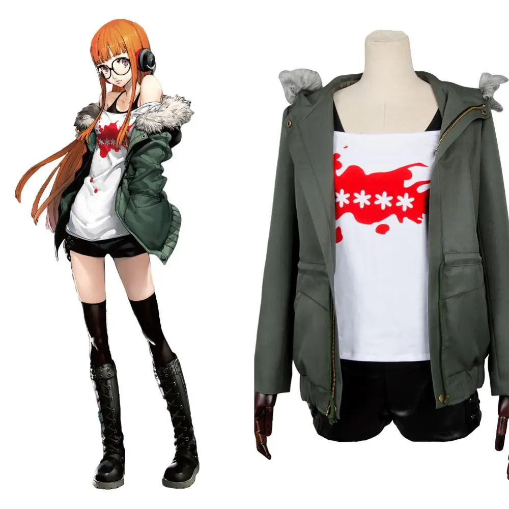 Persona 5 футаба Сакура косплей костюм звезда Ключ рубашка A.F.K. Пальто куртка