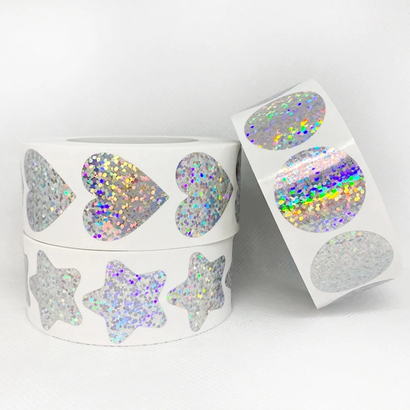 

500/2.5cm Roll Rainbow Laser Thank you for purchasing commercial decorative stickers labels