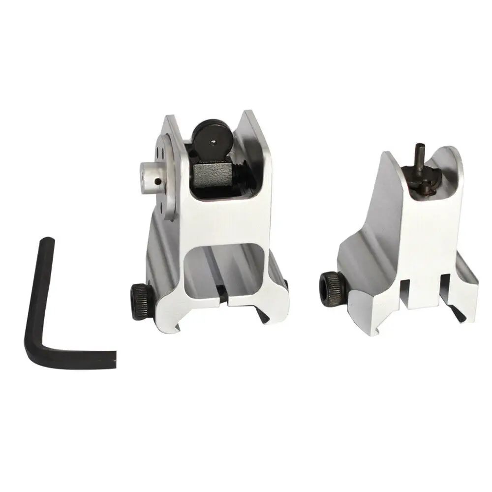 

Tactical Front and Rear Iron Sight Set For Picatinny / Weaver 20mm Rail