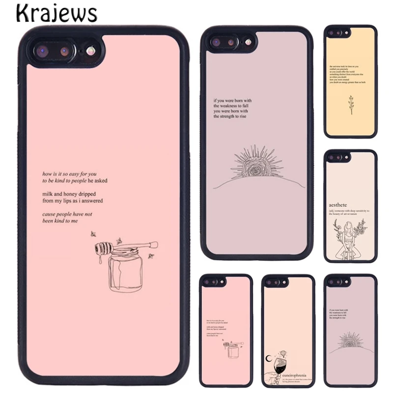 Чехол для телефона с минималистичными стихами iPhone 5 6 S 7 8 plus 11 12 Pro X XR XS Max Samsung Galaxy S6