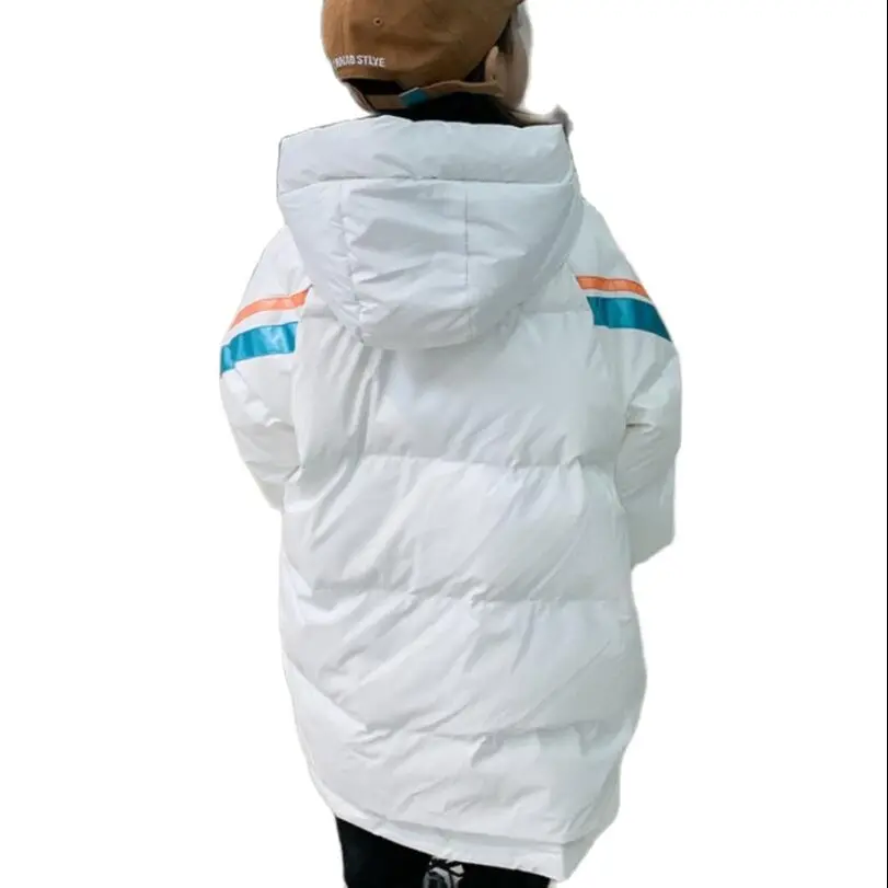 Winter Baby Girls Boys Windbreaker 1-9Y Little Kids X-Long Hooded Children No-wash Clothes Autumn White Duck Down Warm Jacket images - 6