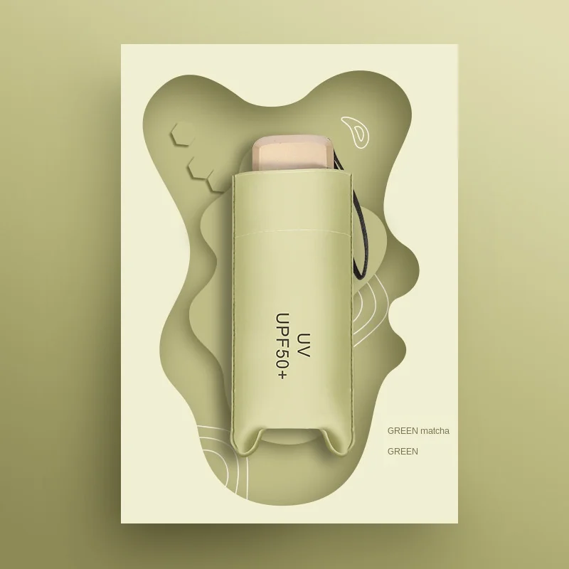 Сверхлегкий зонт Складывающийся в пять раз Зонт от солнечного дождя двойного