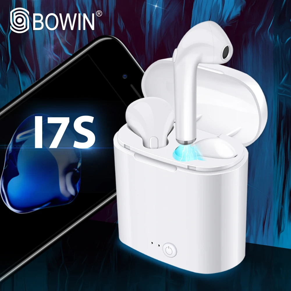 BOWIN I7s наушники вкладыши TWS Bluetooth 5 0 стерео наушник гарнитура с зарядным Pod