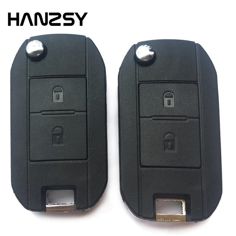 2 кнопки автомобильный флип Корпус ключа для Peugeot 307 206 207 Citroen C1 C3 сменный