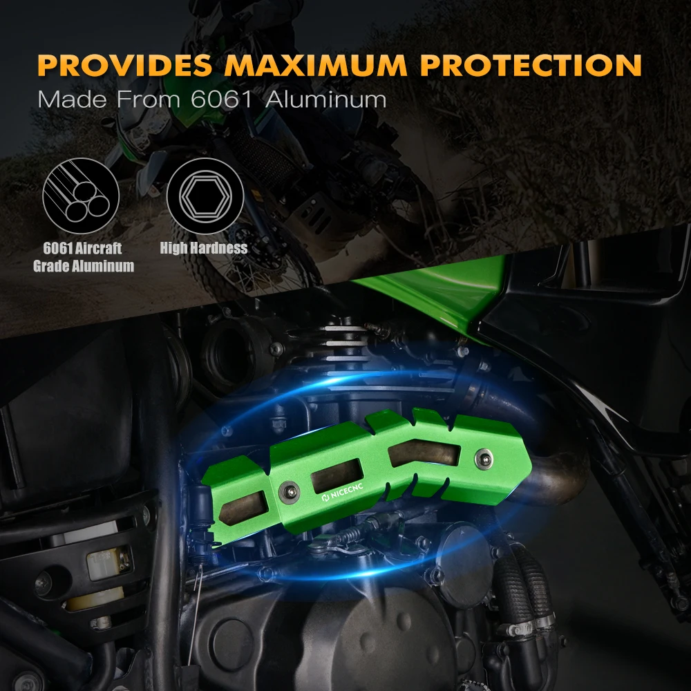 Защитный экран глушителя для Kawasaki KLR650 KLR 650 2008-2018 2009 2010 2011 2012 | Автомобили и