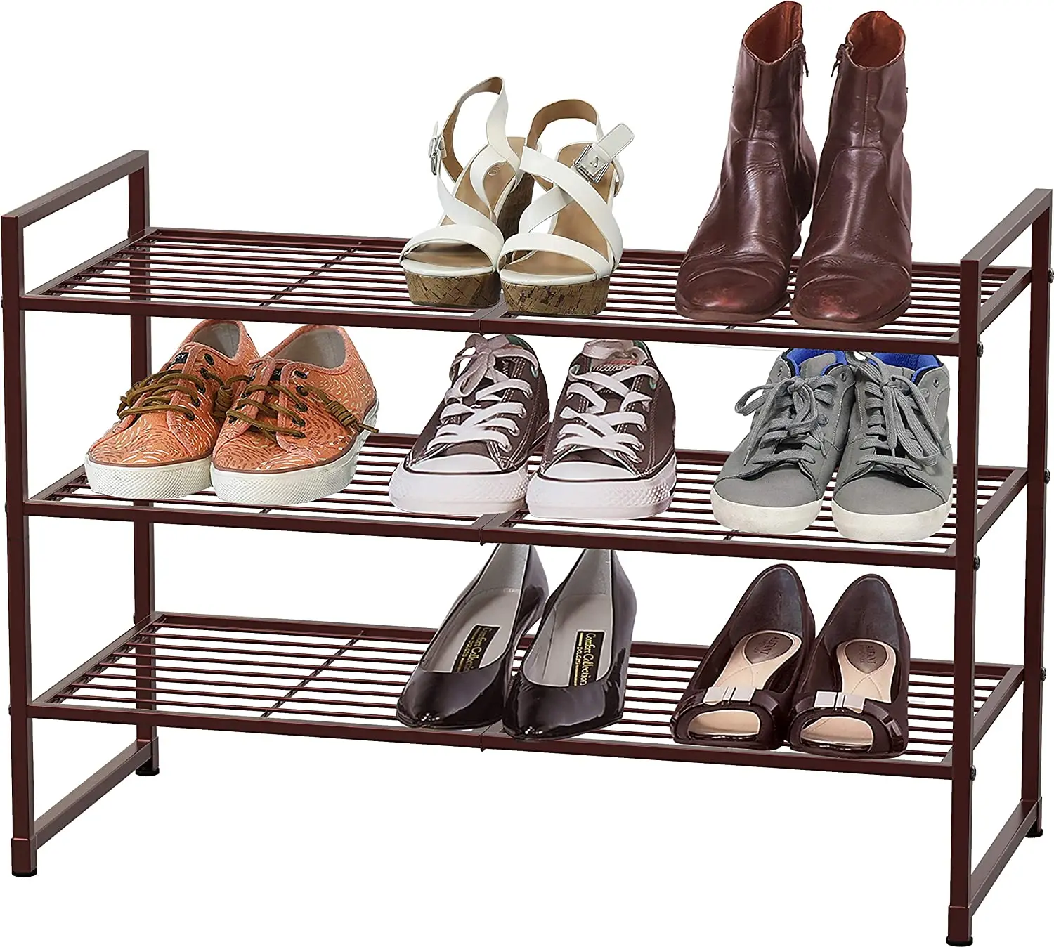 3-Tier Stackable Shoes Rack Storage Shelf | Дом и сад