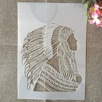 a4 29cm mandala chief of a tribe diy layering stencils wall painting scrapbook coloring embossing album decorative template