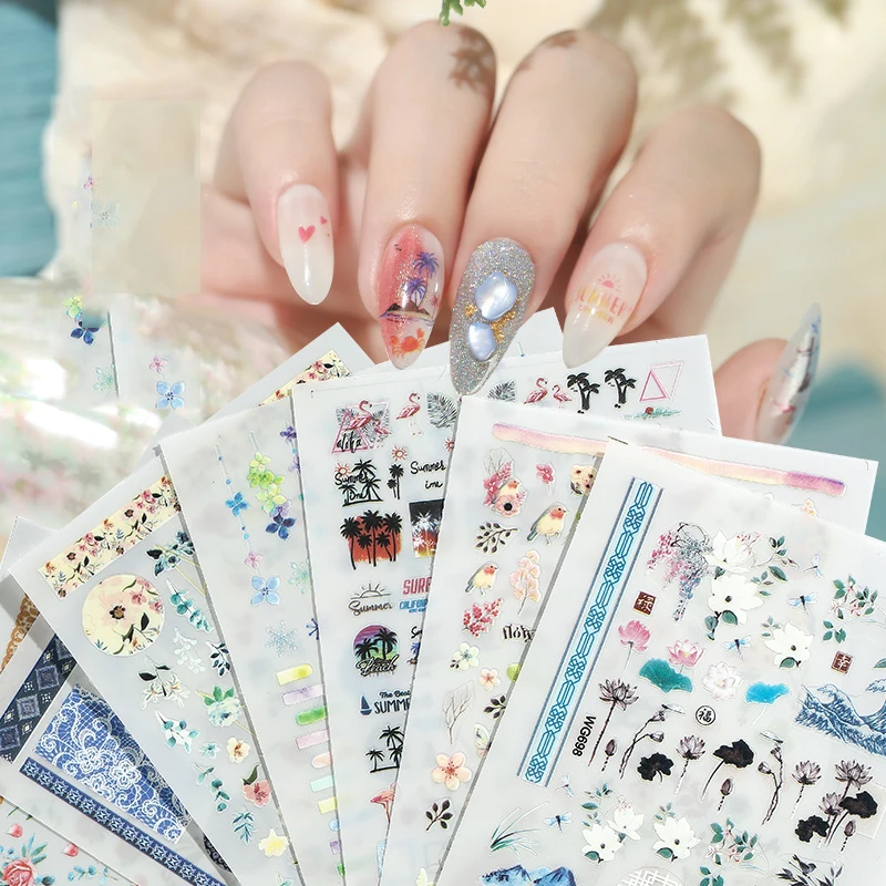 1 лист стикеры 3D на ногти Nail Art Богемия Стиль ногтей наклейки для ногтей наклейки украшения Маникюр Z0218