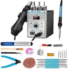 858D паяльная станция 220 В, светодиодный цифровой тепловой фен, паяльная станция BGA ESD SMD, фен для пайки 8586