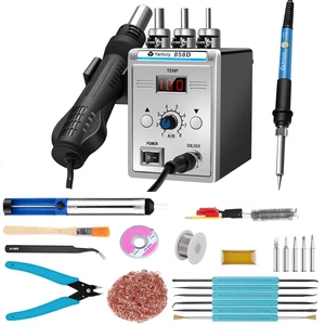 858D паяльная станция 220 В, светодиодный цифровой тепловой фен, паяльная станция BGA ESD SMD, фен для пайки 8586