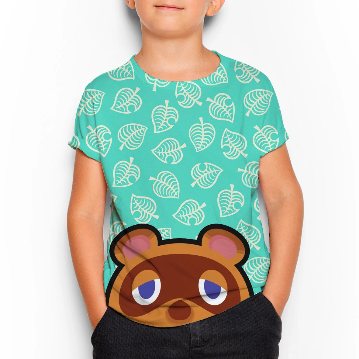 

Animal Crossing Kawaii Children's T Shirts Hot Game 3D Funny Boy Girl Short Sleeve Oversized T-shirt Cartoon Summer New Tees Top