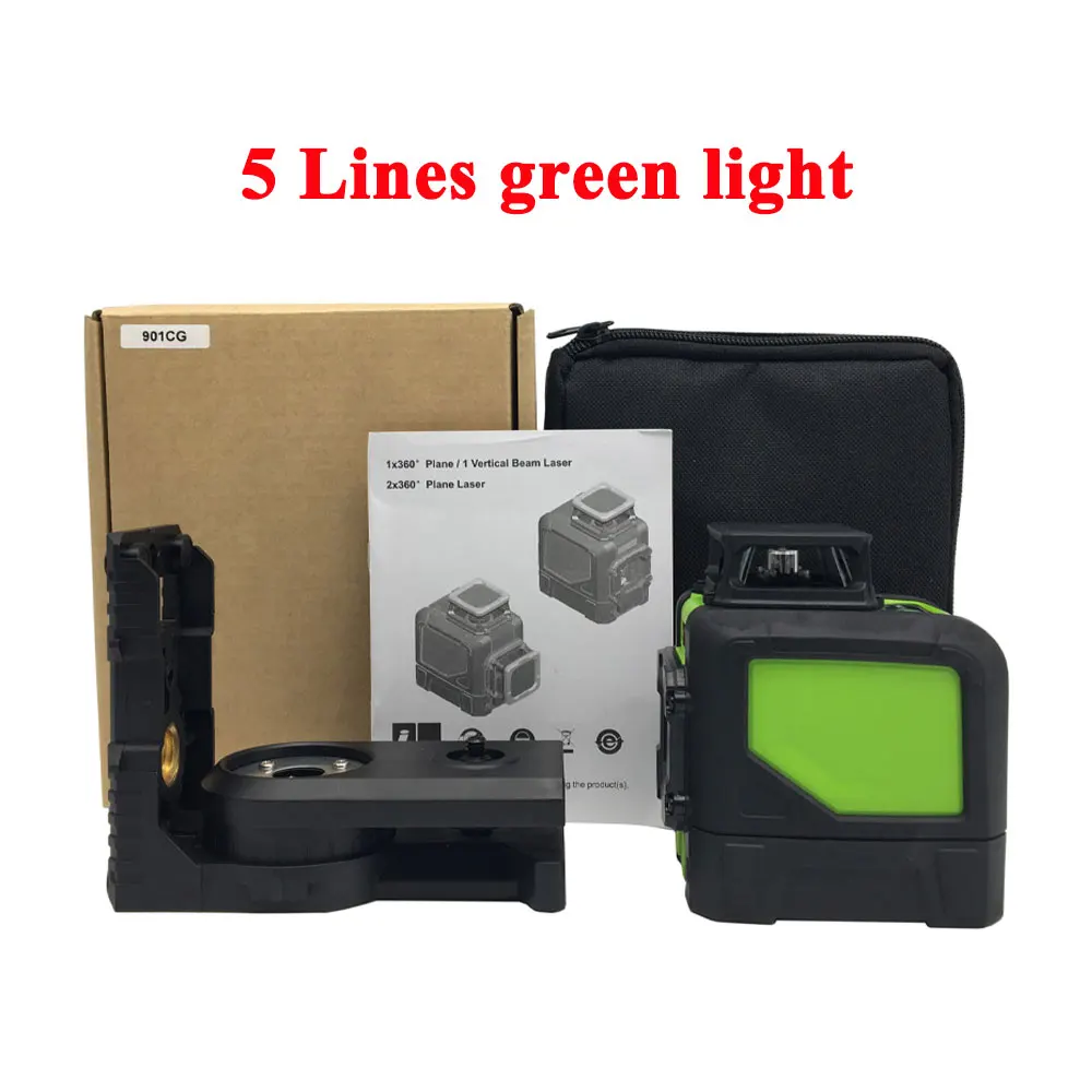 5 line green light 8 линий 5/2 линии зеленый/красный лазерный уровень самонивелирующийся 360 горизонтальный и вертикальный крест супер мощный 3D лазерный луч линии - Цвет: 5 line green light