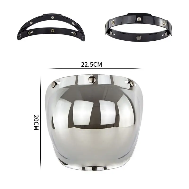 

Motorcycle Windshield for Vintage Helmet Helmet Jet Style Helmet Bubble Shield