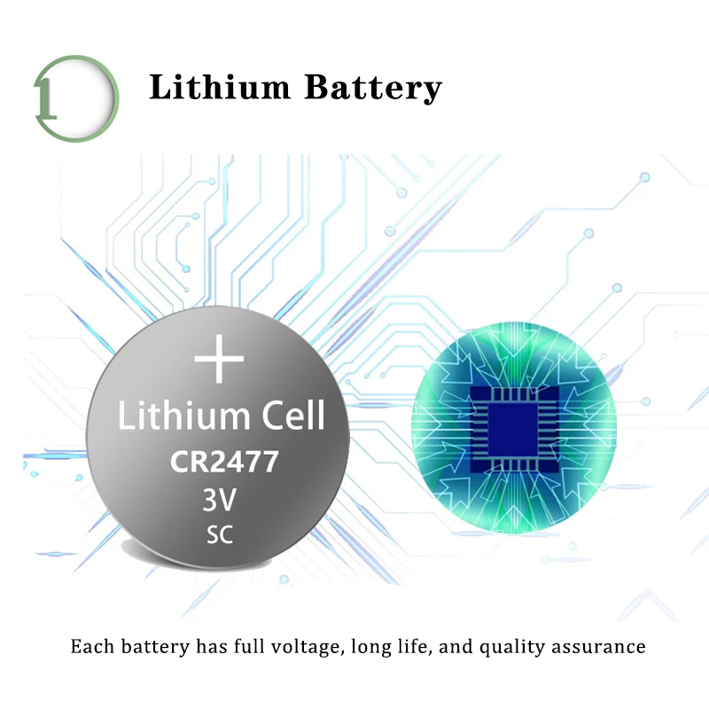 5 шт. PKCELL CR2477 Кнопка Литиевые батареи cr2477 ККМ 2477 DL2477 3V 1000mAh для часы калькулятор
