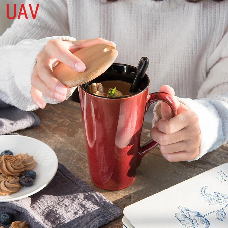 Простая и просторная керамическая чашка с большой емкостью 500 мл кофейные чашки