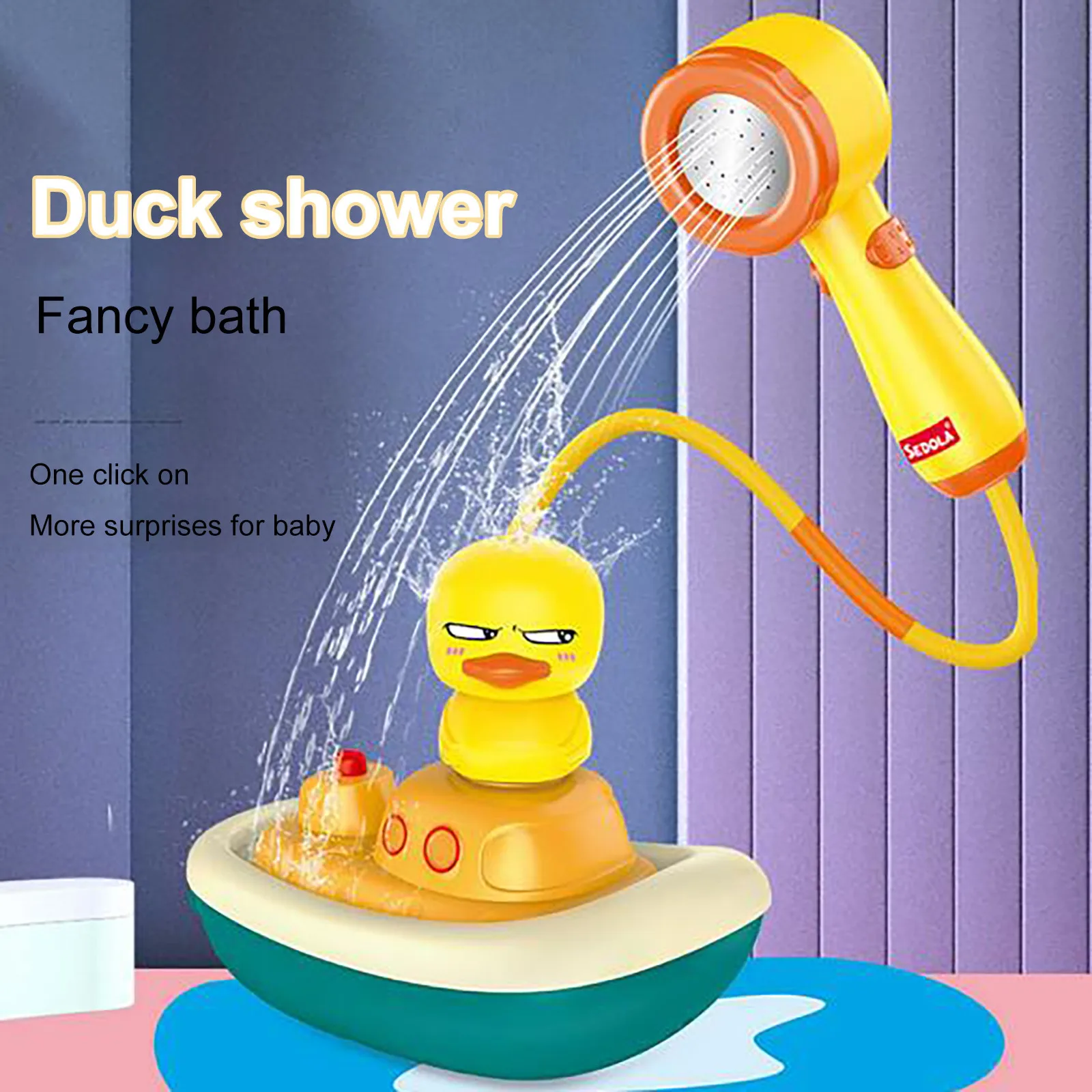 

Baby Bath Toys Spray Electric Duck For Kids Spray Water Bath Toysinduction Water Spay Ball Bathroom Bathtub Toys Water Toys