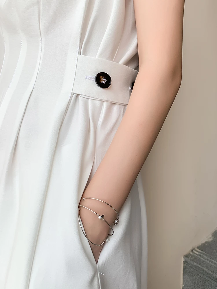 Женское повседневное платье Белое Облегающее Платье для офиса лето 2021 | Женская