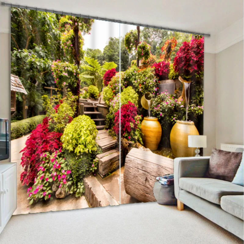 

Landscape Beach Ocean Design 100% Polyester Living Room 3D Printed Office Car Window Curtain