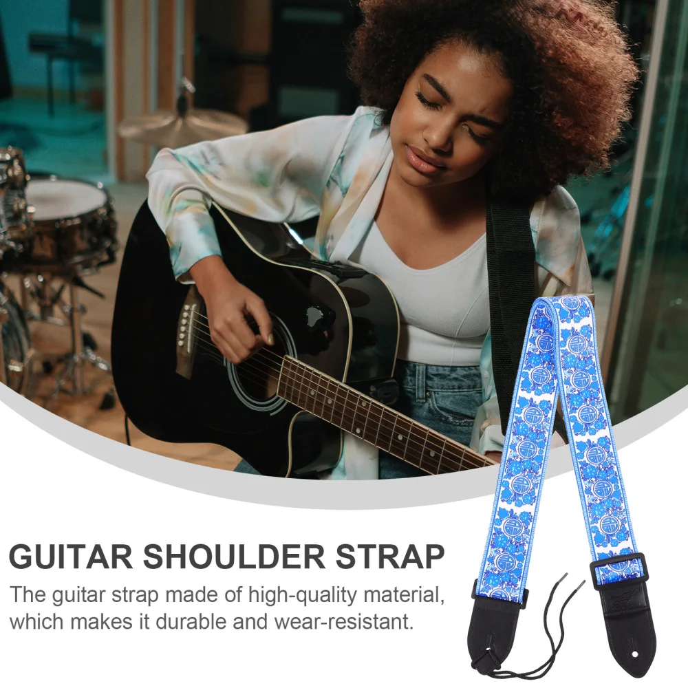 

Printing Acoustic Guitar Bass Strap Adjustable Polyester Guitar Shoulder Strap