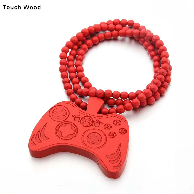 

Wooden game console handle necklace / Hip hop pendant / accessory dropshipping