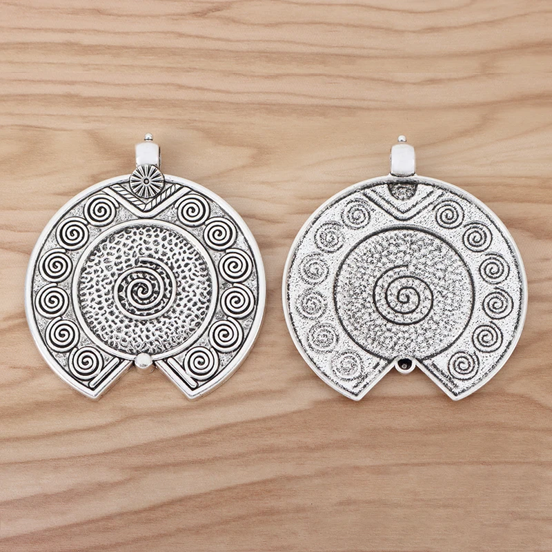 2 штуки большие спиральные вихревые подвески в стиле бохо для изготовления колье