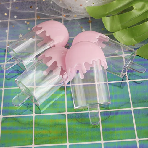 Pink 50pcs Счастливый обезьяна 50 шт./упак. 60 мл мороженое Slime контейнеры Пластик милый розовый прозрачный Slime коробка - Цвет: Pink 50pcs