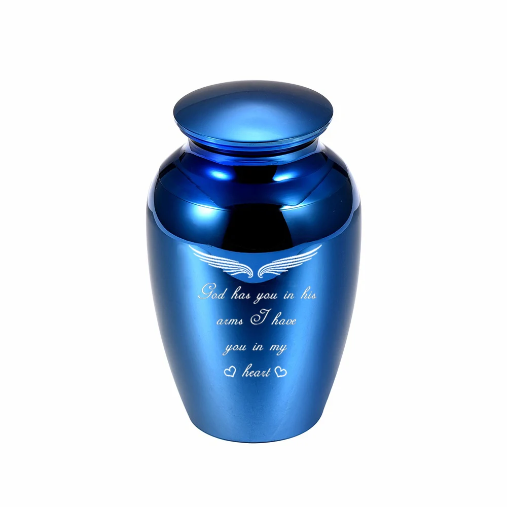 Human Ashes Funeral Keepsake Angel Wings Memorial Urn Pet Cremation Urns 45x70mm -God Has You in His Arms I Have You in My Heart