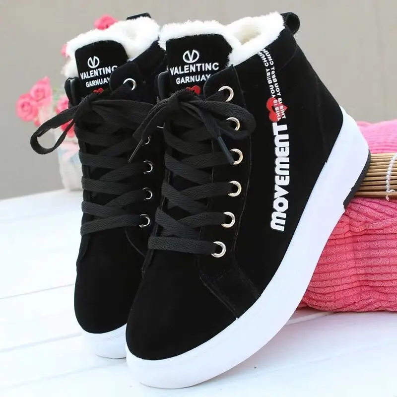 

Winter Ankle Boots Women Warm Thick Plush Suede Snow Boots Female Sneakers Fur Shoes Women Botines Mujer568