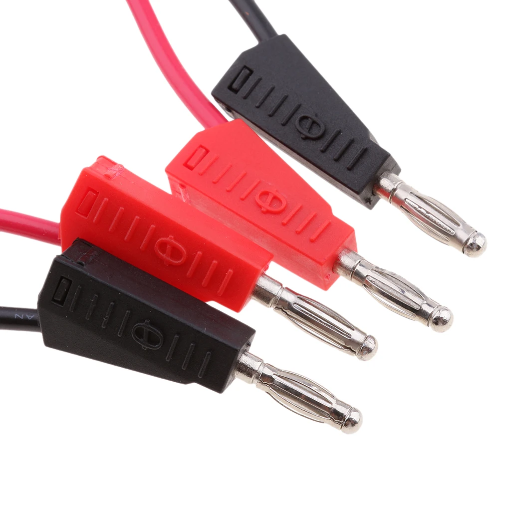 2 шт./компл. 1 м 4 мм силиконовый мультиметр с банановым штекером Тестовый Кабель