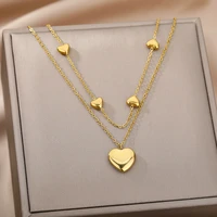 rxsmll multi layer tiny small heart choker necklaces for women short chain pendant collar necklace jewelry valentines day gifts