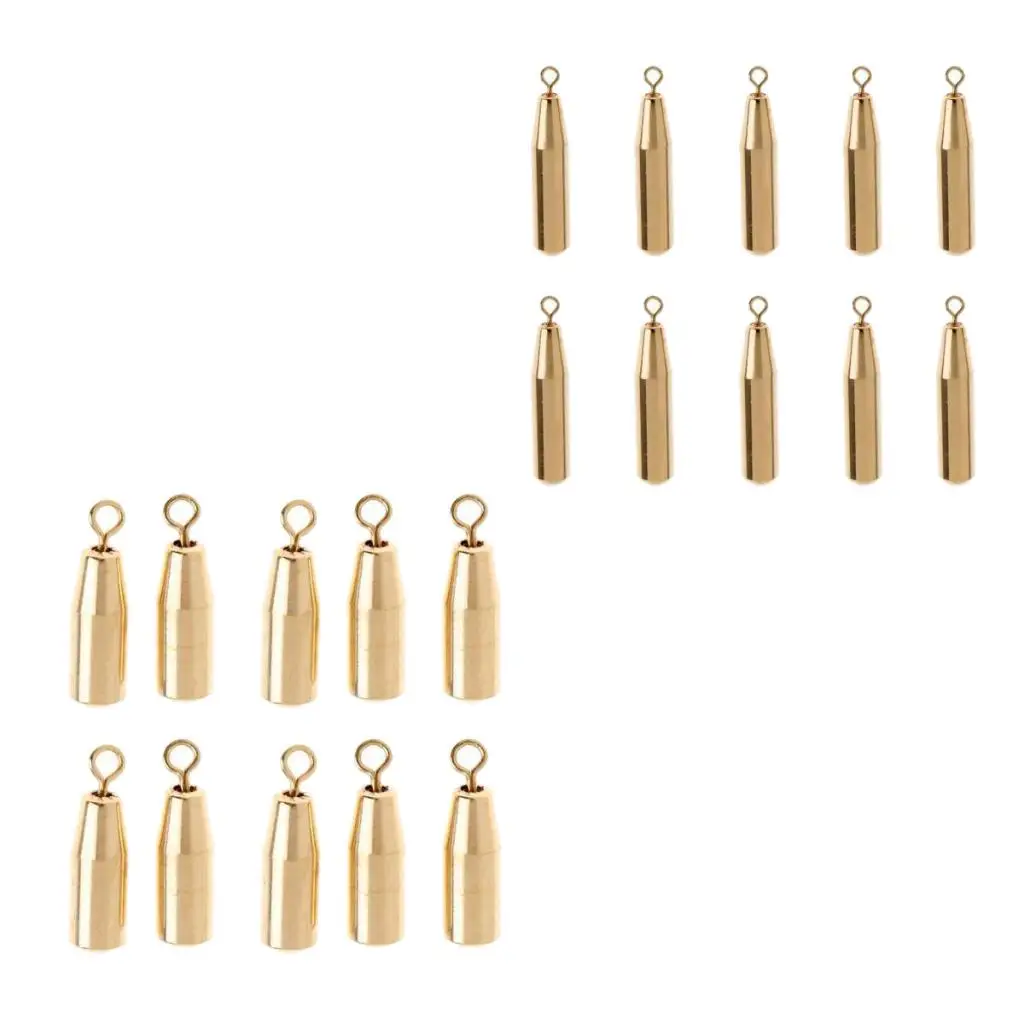 20 шт. рыболовные грузила набор падение выстрел слайдер весов латунь грузило