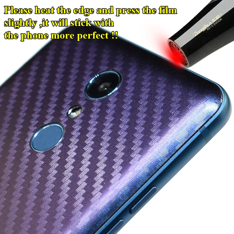 Для LG Q Stylus/Plus Alpha 6 2 &quot3D градиентная углеродная волоконная пленка задняя крышка