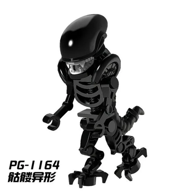 Один продажа строительные блоки Скелет Череп инопланетянин Одноглазый Циклоп