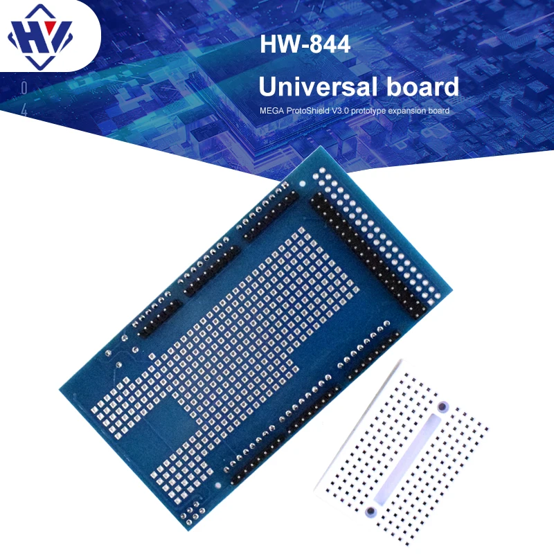 

MEGA ProtoShield V3.0 Expansion Development Board + Universal Mini PCB Breadboard 170 Tie Points for Arduin Mega 2560 R3 DIY Kit