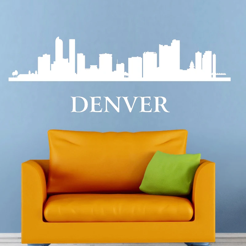 Денвер Город наклейки на стену Стикеры s эскиз плакат Parede домашний декор | Дом и