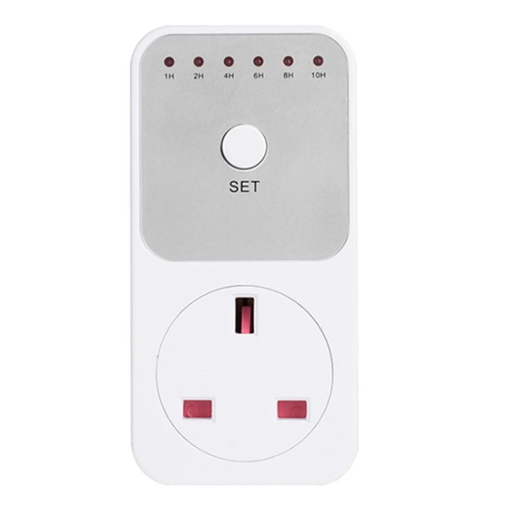 

UK Plug Electricity Power Metering Socket 10Hr Timer Socket Countdown Intelligent Time Setting Swtich Timer Control Socket