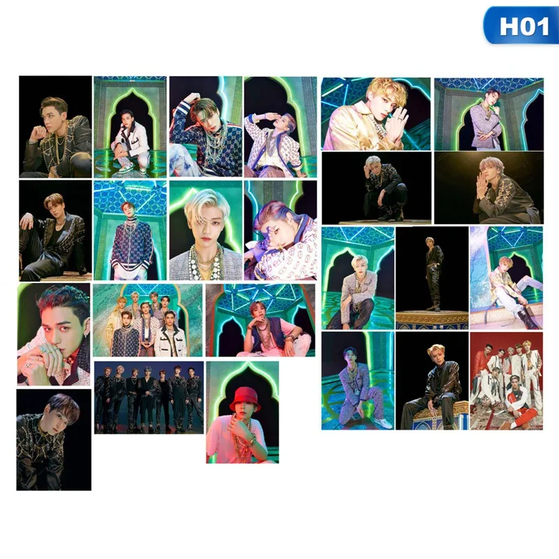 

24Pcs/Set Kpop NCT New Album Make A Wish Crystal Card Lomo Card Decoration Sticker