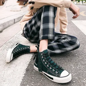 QWEDF; Лидер продаж; Модная обувь с высоким берцем; Парусиновая обувь для мужчин повседневная обувь на плоской подошве мужские корзина на шнуровке однотонные кроссовки; Chaussure MC-71