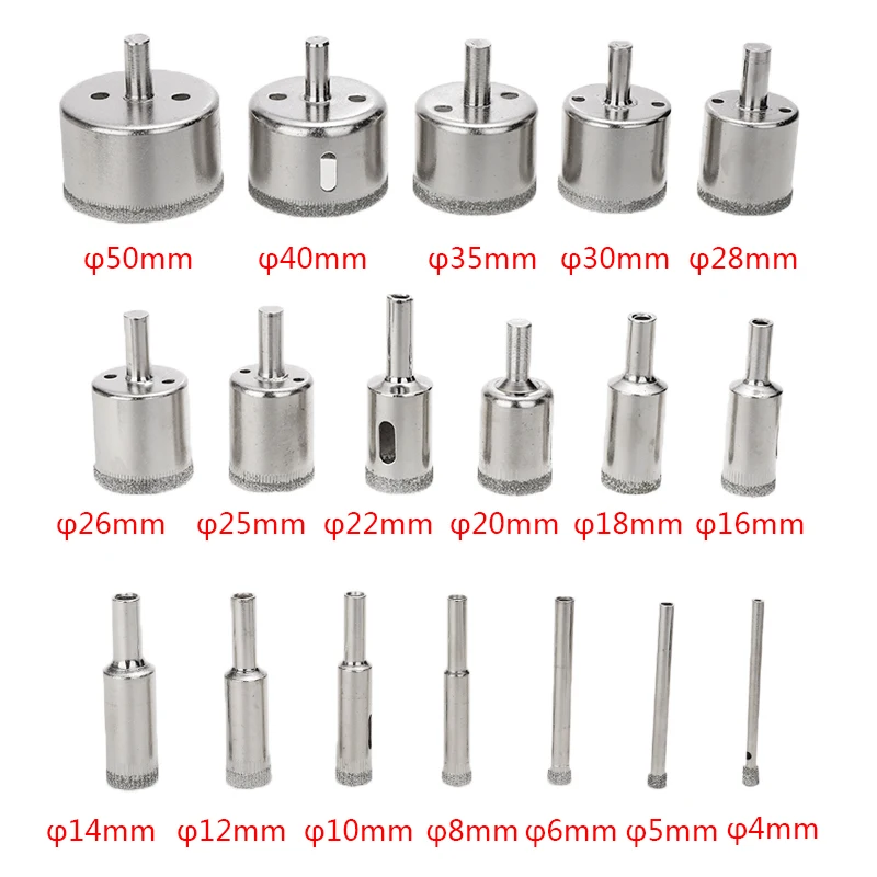 18 шт. набор сверл из быстрорежущего стекла плитка стеклянный камень керамическая