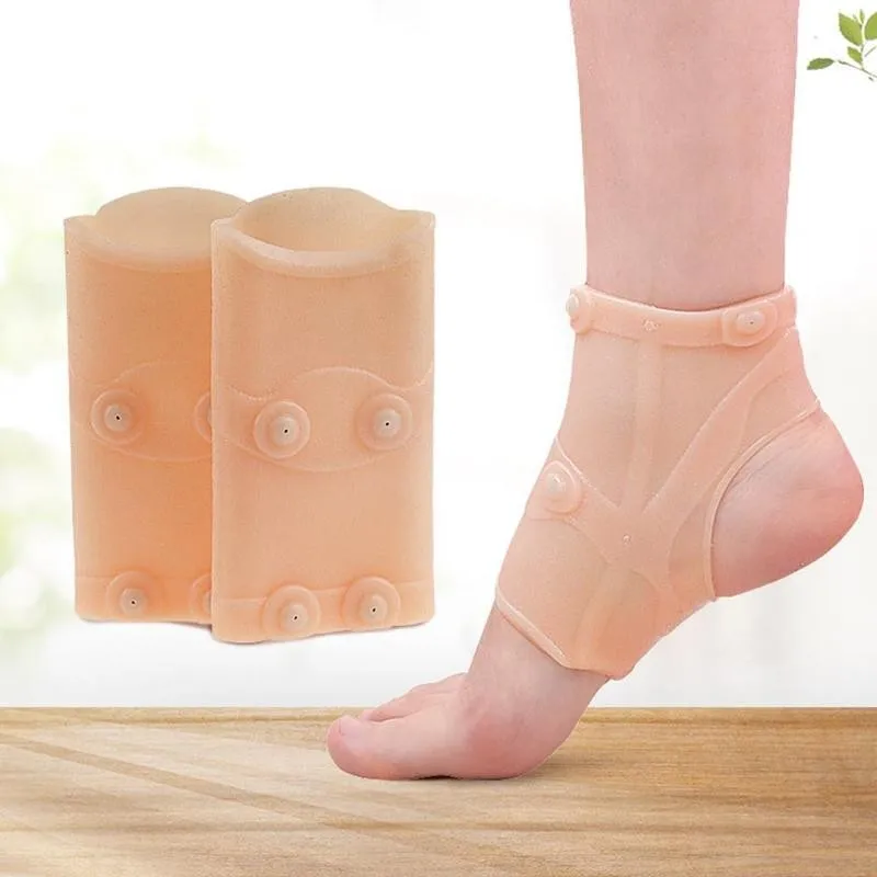 

1pc Magnetic Ankle Brace Compression Strap Sleeves Support Soft Gel Bandage Heel Socks Foot Protective Gear Fitness Sports