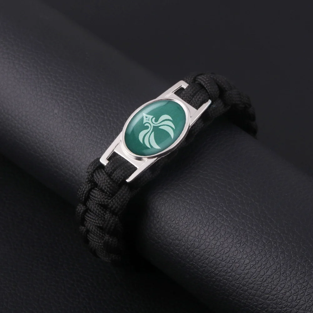 Браслет Genshin Impact В Стиле Аниме С Подвеской Боже Глаз 7-элементный Логотип