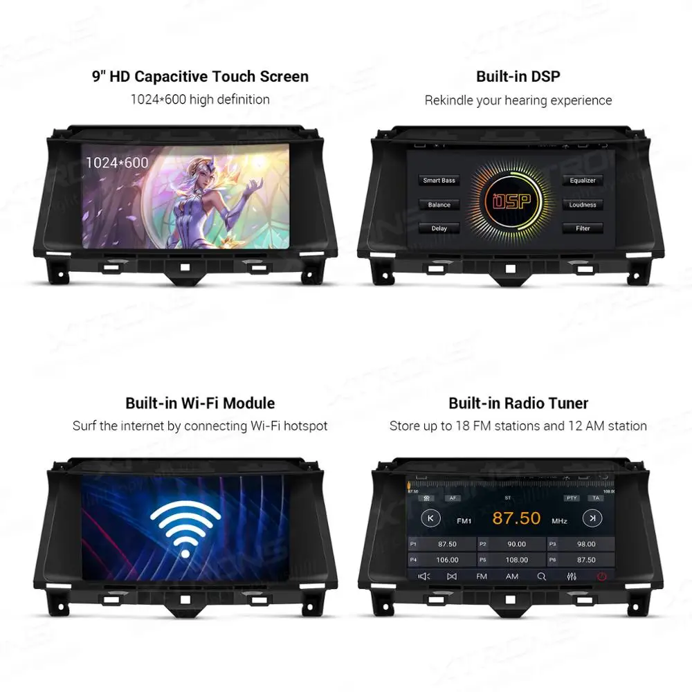 XTRONS 9 ''IPS новейший Android DSP GPS навигатор Автомобильный мультимедийный плеер для