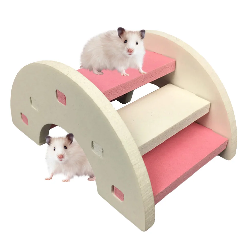 

Hamsters Toys Wooden Rainbow Bridge Seesaw Small Animal Pets Guinea Pig Squirrel Climbing Training Toy Pet Supplies Accessories