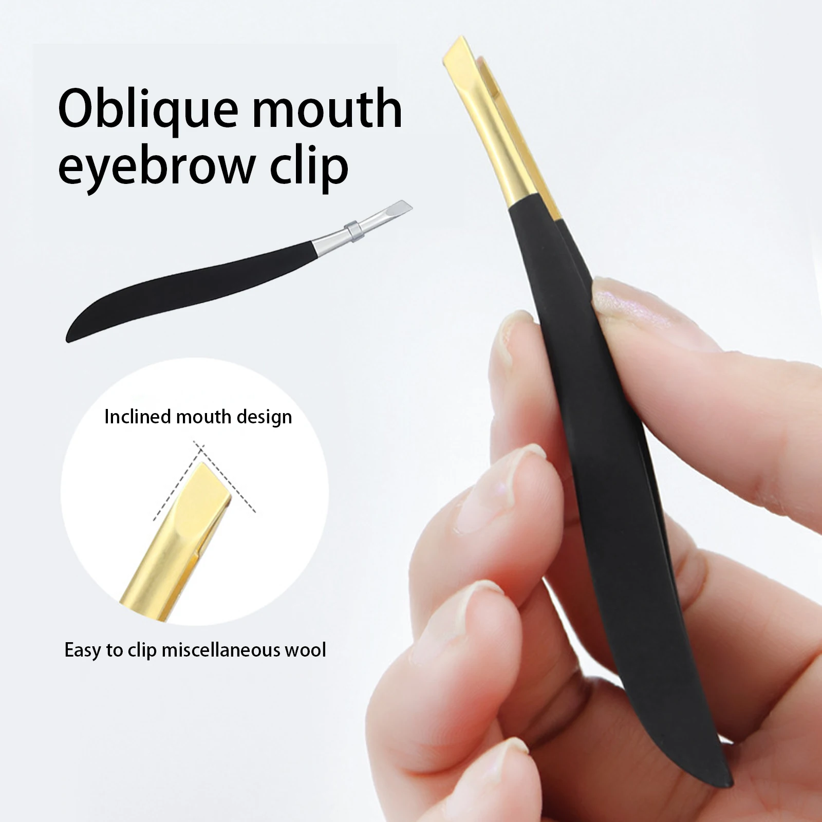 

1Pc Professional Stainless Steel Hair Removal Eye Brow Eyebrow Tweezers Clip Gold Women Beauty Makeup Tools