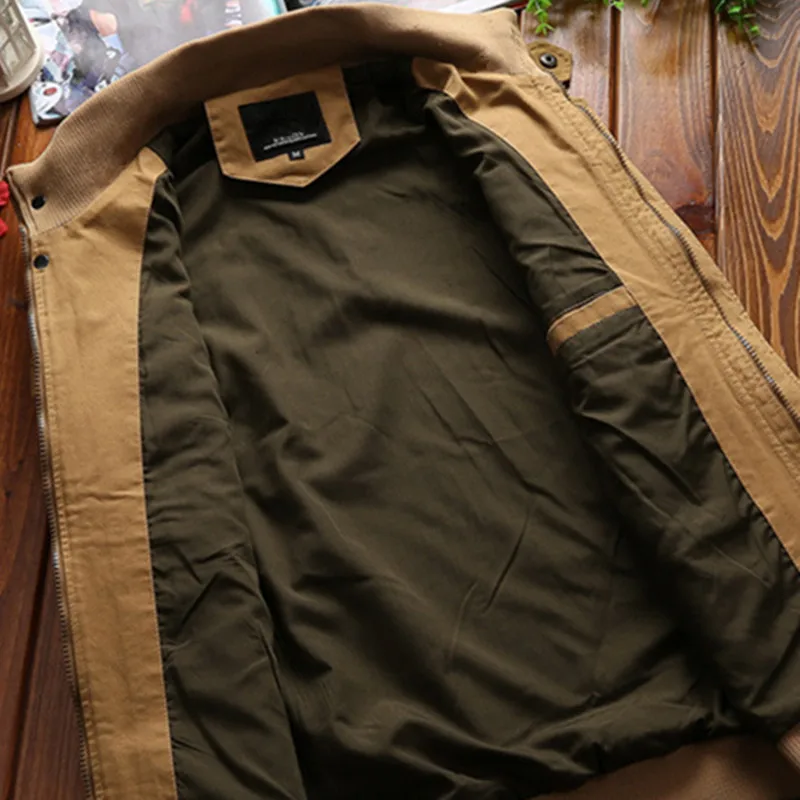 

High Quality Military Jacket Men Winter Cotton Jacket Army Men's Pilot Jackets Thin Coat Air Force Fall Casual Cargo Jaqueta Men